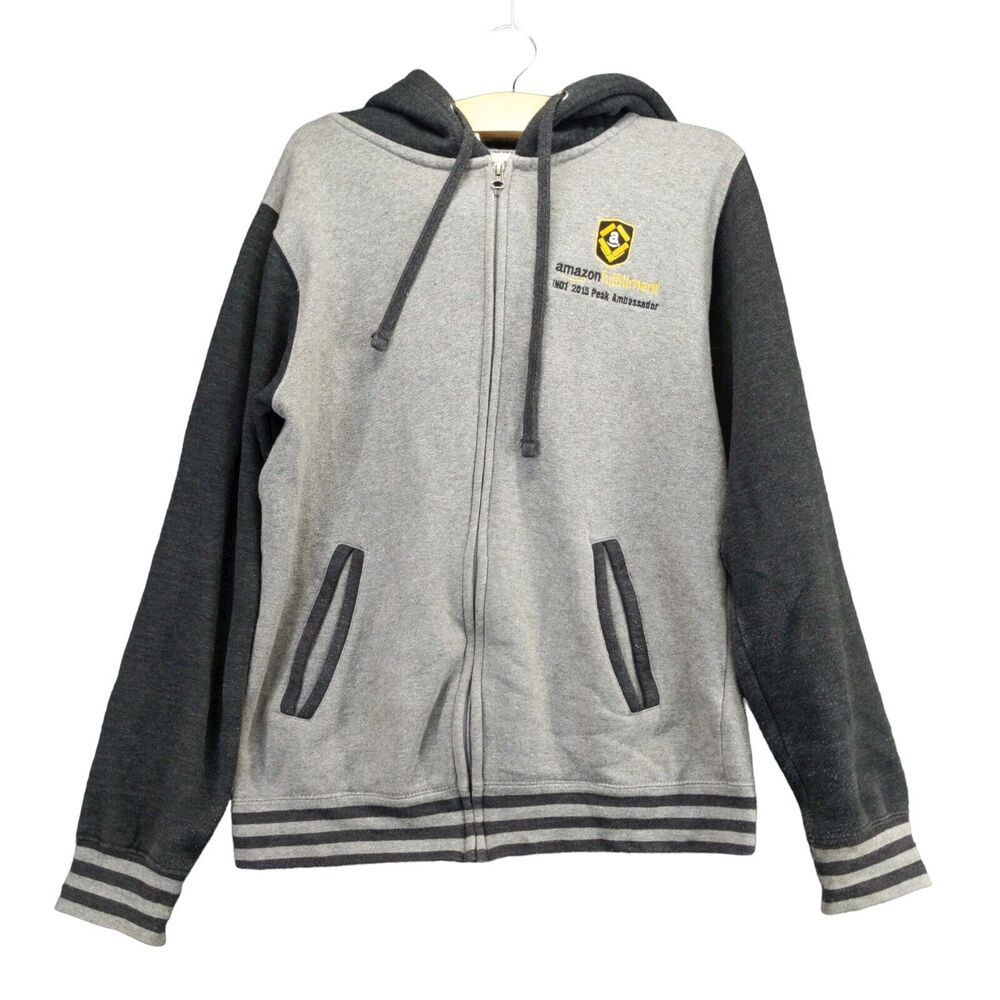 Amazon Fulfillment Full Zip Hoodie Size Small Gray 2015 Peak Ambassador Logo